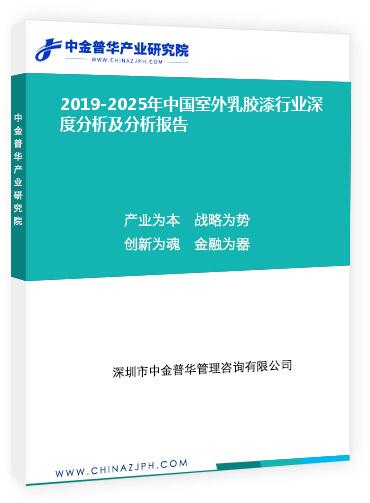 2019-2025年中國室外乳膠漆行業(yè)深度分析及分析報告